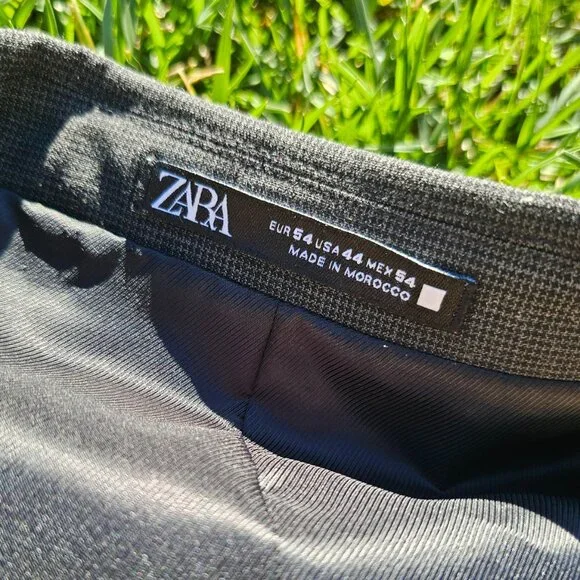 ZARA Men’s Blazer / Suit Jacket – Gray – Size 44 (US 34) – Slim Fit - Picture 3 of 5